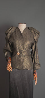 Goldlu ceket siyah etek takım