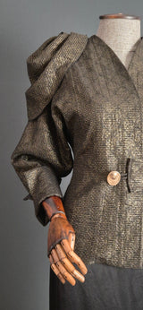 Goldlu ceket siyah etek takım