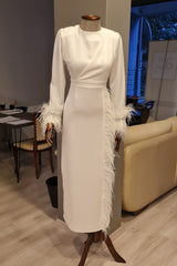 Eteği Tüylü Elbise