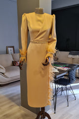 Eteği Tüylü Elbise