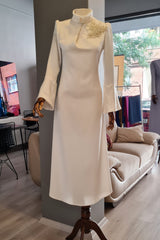 Sabit Broşlu Elif Elbise