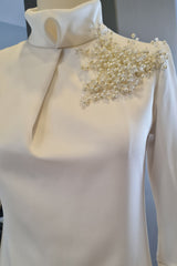 Sabit Broşlu Elif Elbise