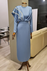 Taşlı Belinay Elbise